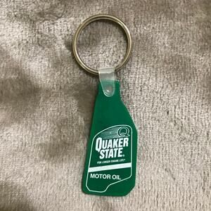 Quaker State Green Keychain